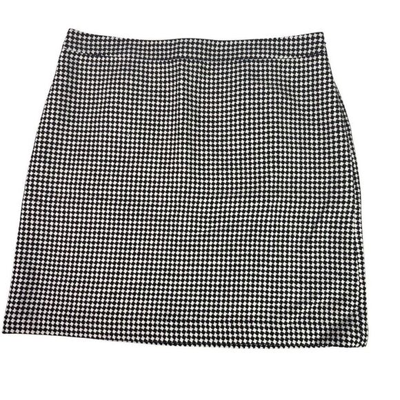 Talbots Women's size 16P Black White Checkerboard Print Skirt - Picture 1 of 7